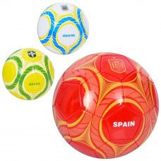 Мяч футбольный EN 3335 размер 5, ПВХ, 1,8мм, 340-360г, 3 вида (страны), кул.