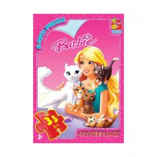 Пазлы BA016 ТМ "G-Toys" из серии "Barbie", 35 эл.
