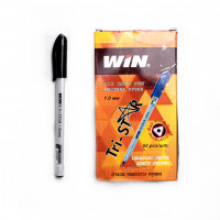 Ручка масс WIN Tri-Star 1мм черная (50шт)