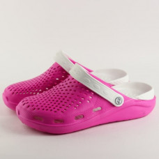 Сабо CROCS женские малиново-белые (34-41р) (8шт)