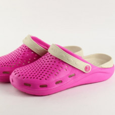 Сабо CROCS женские малина-беж (34-41р) (8шт)