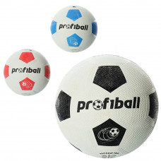 М'яч футбольний VА-0008 розмір 4,гума Grain,Profiboll,3 кольори,сітка,кул.290г.